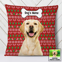 Personalized Dog Photo Christmas Pillow OB161 87O53 thumb 1