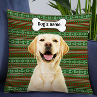 Personalized Dog Photo Christmas Pillow OB161 87O53 thumb 1