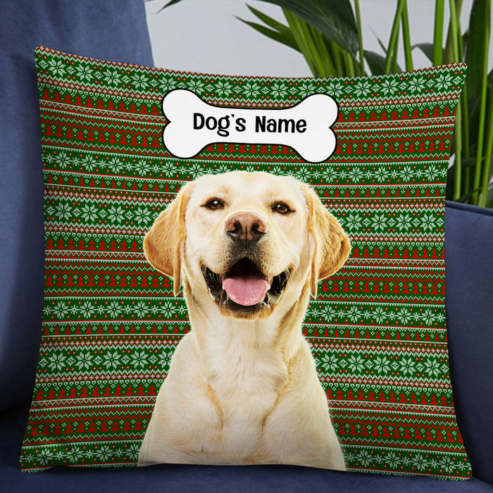 Personalized Dog Photo Christmas Pillow OB161 87O53 1