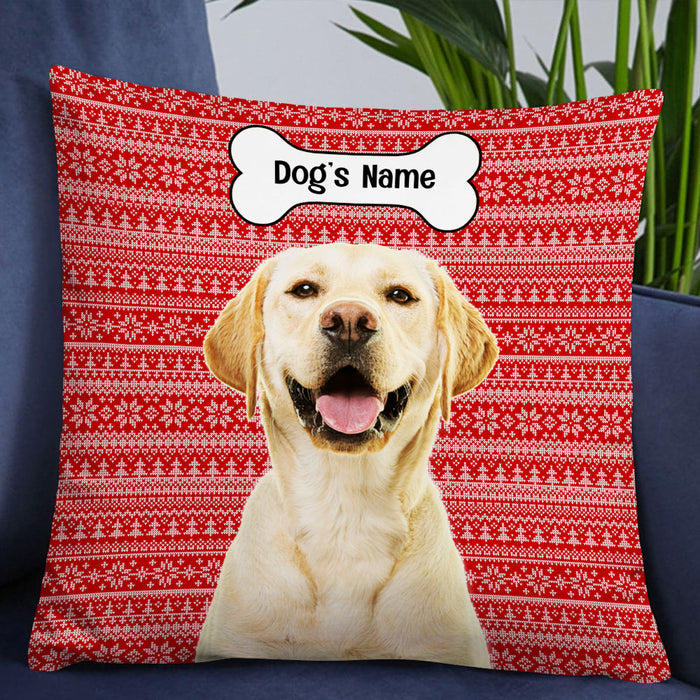 Personalized Dog Photo Christmas Pillow OB161 87O53 1