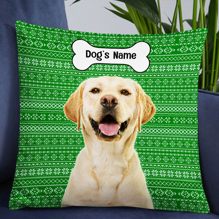 Personalized Dog Photo Christmas Pillow OB161 87O53 1
