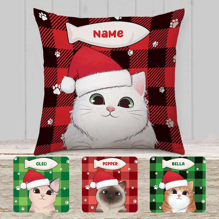 Personalized Christmas Cat Pillow NB21 24O32 1