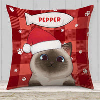 Personalized Christmas Cat Pillow NB21 24O32 thumb 1