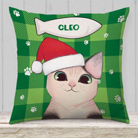 Personalized Christmas Cat Pillow NB21 24O32 thumb 1