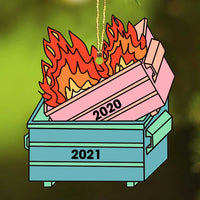 2022 Dumpster Fire Christmas Dumpster Ornament NB22 30O34 thumb 1