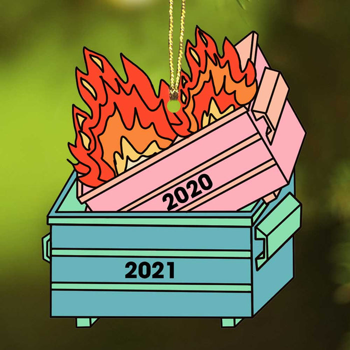 2022 Dumpster Fire Christmas Dumpster Ornament NB22 30O34 1
