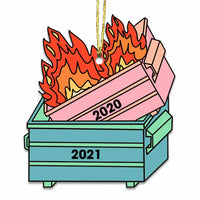 2022 Dumpster Fire Christmas Dumpster Ornament NB22 30O34 thumb 1