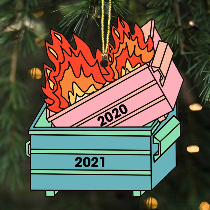2022 Dumpster Fire Christmas Dumpster Ornament NB22 30O34 1