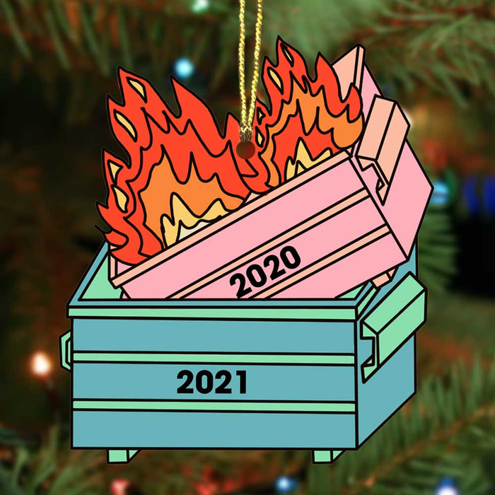 2022 Dumpster Fire Christmas Dumpster Ornament NB22 30O34 1