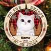 Personalized Tis The Season Cat Circle Ornament NB31 23O57 1