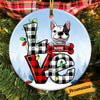 Personalized Dog Christmas Circle Ornament OB151 30O58 1