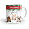 Personalized Dog Nice Naughty Christmas Mug OB51 95O36 1