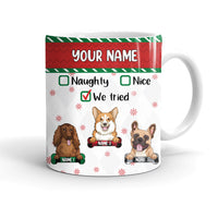 Personalized Dog Nice Naughty Christmas Mug OB51 95O36 thumb 1