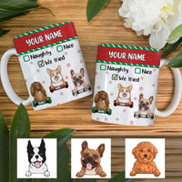 Personalized Dog Nice Naughty Christmas Mug OB51 95O36 thumb 1