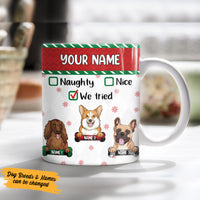 Personalized Dog Nice Naughty Christmas Mug OB51 95O36 thumb 1