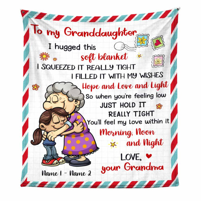 Personalized Grandma Granddaughter Grandson Blanket OB123 95O58 1