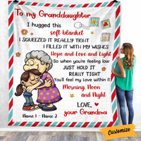 Personalized Grandma Granddaughter Grandson Blanket OB123 95O58 thumb 1