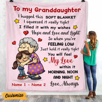 Personalized To Grandma Mom Kid Grandkid Son Grandson Daughter Granddaughter Blanket NB22 29O47 thumb 1