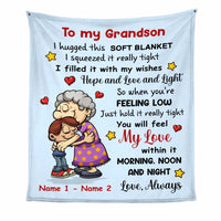 Personalized To Grandma Mom Kid Grandkid Son Grandson Daughter Granddaughter Blanket NB22 29O47 thumb 1