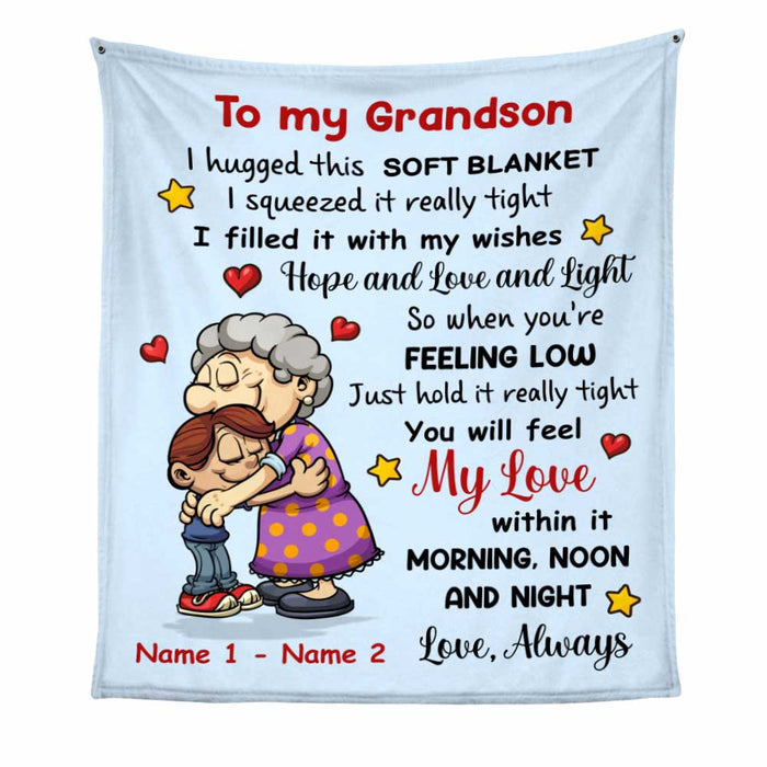 Personalized To Grandma Mom Kid Grandkid Son Grandson Daughter Granddaughter Blanket NB22 29O47 1