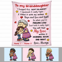 Personalized To Grandma Mom Kid Grandkid Son Grandson Daughter Granddaughter Blanket NB22 29O47 thumb 1