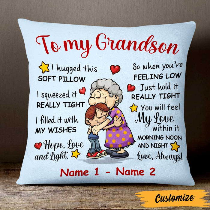 Personalized To Grandson Pillow NB23 29O47 1