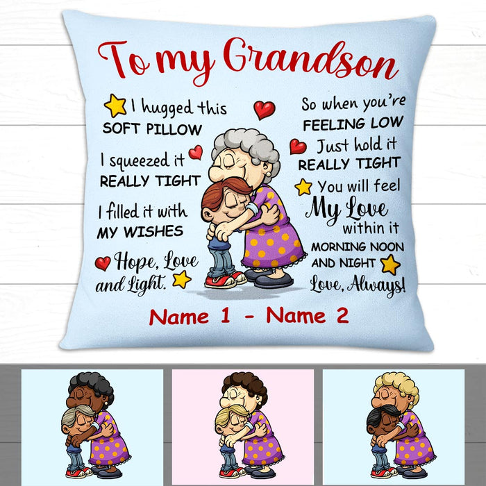 Personalized To Grandson Pillow NB23 29O47 1