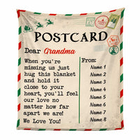 Personalized Christmas Letter To Grandma Postcard Blanket NB31 30O57 thumb 1