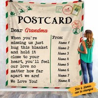 Personalized Christmas Letter To Grandma Postcard Blanket NB31 30O57 thumb 1