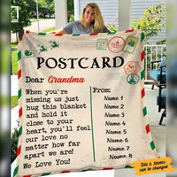 Personalized Christmas Letter To Grandma Postcard Blanket NB31 30O57 thumb 1