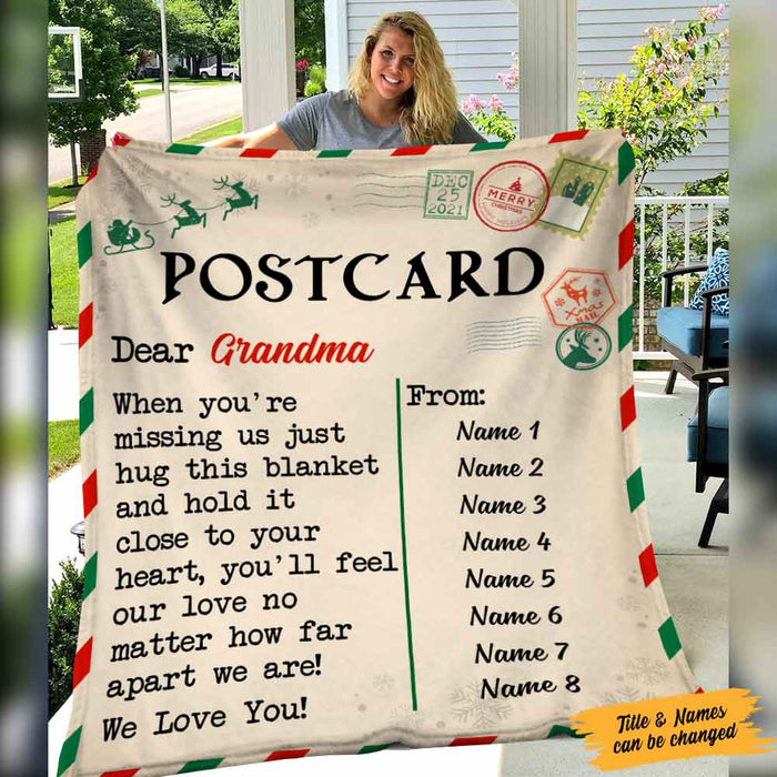 Personalized Christmas Letter To Grandma Postcard Blanket NB31 30O57 1