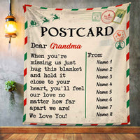 Personalized Christmas Letter To Grandma Postcard Blanket NB31 30O57 thumb 1