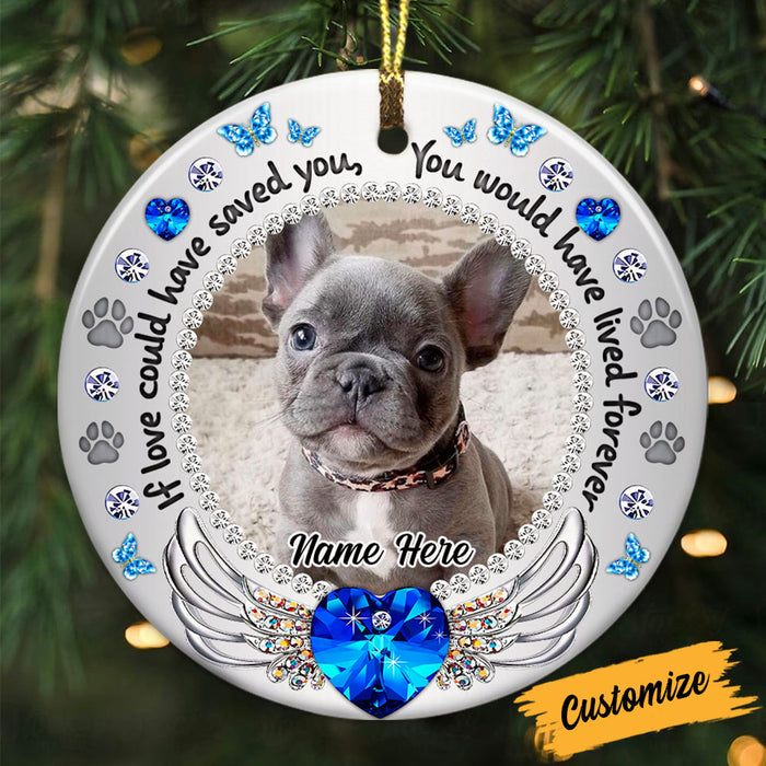 Personalized Memo Photo Dog Cat Circle Ornament NB44 87O53 1