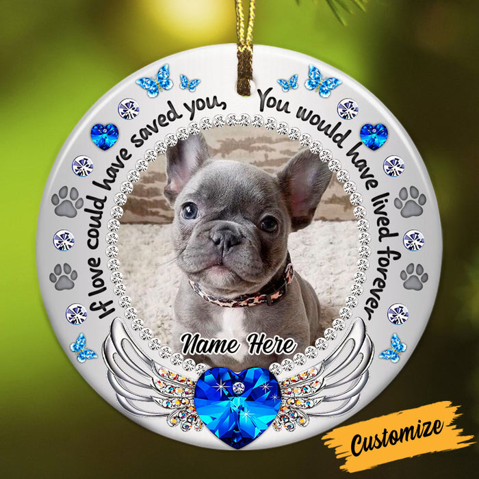 Personalized Memo Photo Dog Cat Circle Ornament NB44 87O53 1