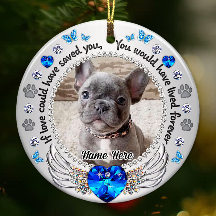 Personalized Memo Photo Dog Cat Circle Ornament NB44 87O53 1