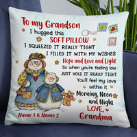 Personalized Granddaughter Snowman Pillow NB32 81O34 thumb 1