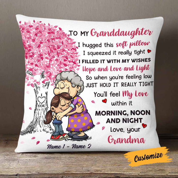 Personalized Mom Grandma Granddaughter Grandkid Pillow NB53 30O58 1