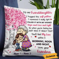 Personalized Mom Grandma Granddaughter Grandkid Pillow NB53 30O58 thumb 1