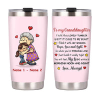 Personalized To Granddaughter Hug This Steel Tumbler NB191 29O47 thumb 1