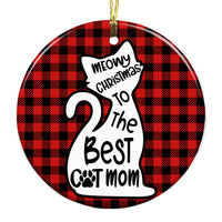 Christmas Cat Mom Circle Ornament NB24 26O53 thumb 1
