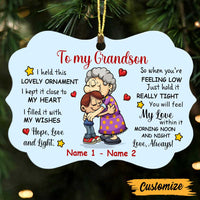 Personalized To Grandma Mom Kid Grandkid Son Grandson Daughter Granddaughter Benelux Ornament NB191 29O47 thumb 1