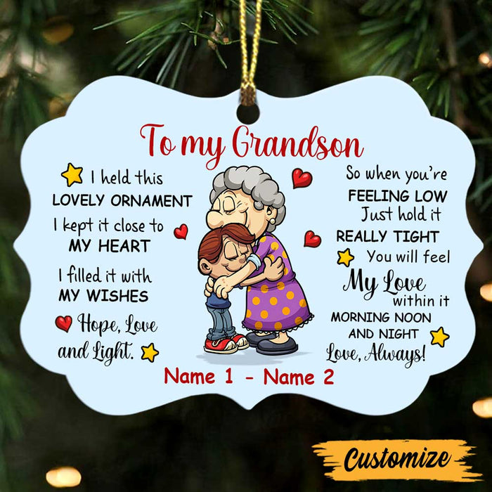 Personalized To Grandma Mom Kid Grandkid Son Grandson Daughter Granddaughter Benelux Ornament NB191 29O47 1