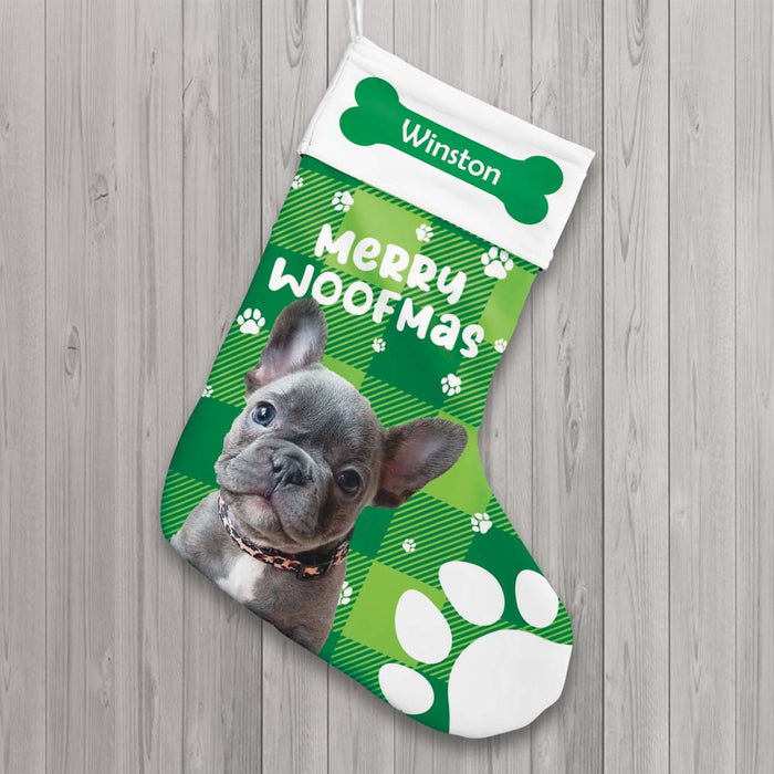 Personalized Christmas Dog Photo Stocking NB25 24O32 1
