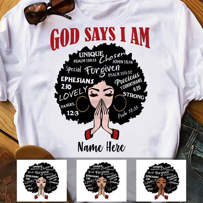 Personalized God Says T Shirt MR182 26O57 1