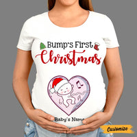 Personalized Baby Bump Christmas T Shirt NB41 81O47 thumb 1