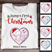 Personalized Baby Bump Christmas T Shirt NB41 81O47 thumb 1