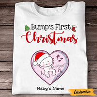 Personalized Baby Bump Christmas T Shirt NB41 81O47 thumb 1