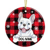 Personalized Christmas Dog Circle Ornament SB301 23O36 1