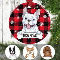 Personalized Christmas Dog Circle Ornament SB301 23O36 thumb 1