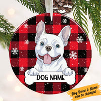 Personalized Christmas Dog Circle Ornament SB301 23O36 thumb 1